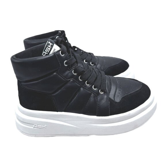 Ash Imagine Womens Platform High Top Sneakers Size 5 Black NWOB - Picture 2 of 10